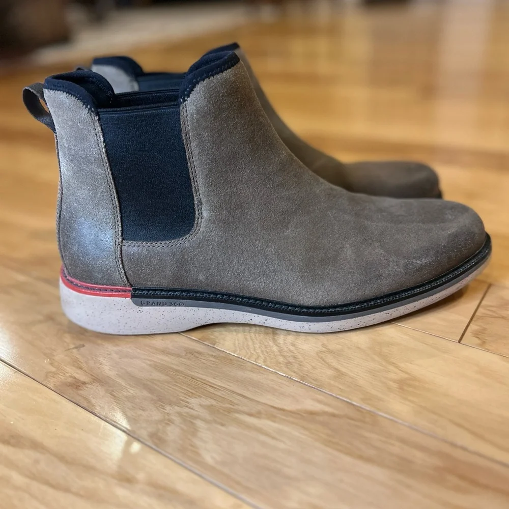 Cole Haan Grand Ambition Men’s Chelsea Boots in Truffle Nubuck